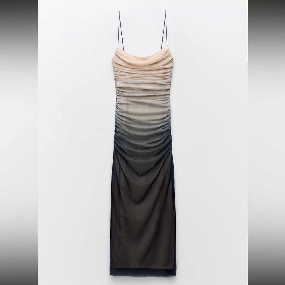 Zara Ombre Beige and Black Dress